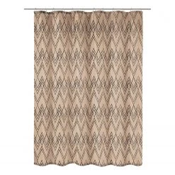 Kleine Wolke Rideau de douche Zag Cotti - Polyester / Coton - Taupe