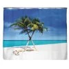 Arteneur Rideau de douche PS recyclé Plage - Polyester - Multicolore - 240 x 200 cm