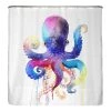 Arteneur Rideau de douche anti-moisissures Poulpe - Polyester - Multicolore