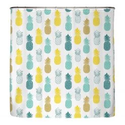 Arteneur Rideau de douche anti-moisissures Ananas - Polyester - Multicolore - 180 x 200 cm