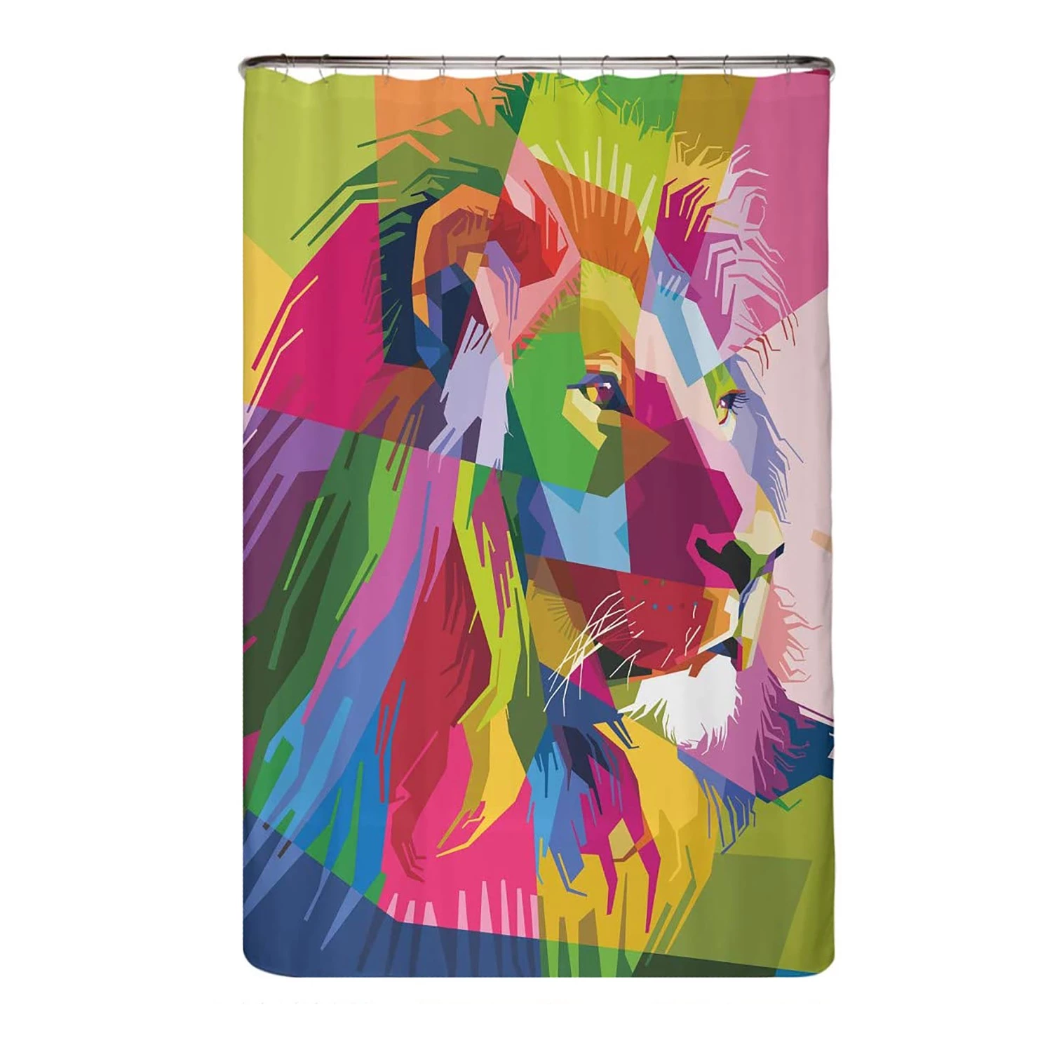 Arteneur Rideau de douche PS recyclé Lion - Polyester - Multicolore - 120 x 200 cm 1 Arteneur Rideau de douche PS recyclé Lion - Polyester - Multicolore - 120 x 200 cm