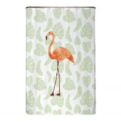 Arteneur Rideau de douche PS recyclé Flamant Rose - Polyester - Multicolore