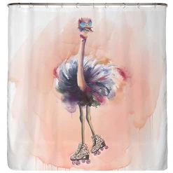 Arteneur Rideau de douche anti-moisis Autruche - Polyester - Multicolore