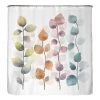 Arteneur Rideau de douche PS recyclé Feuilles II - Polyester - Multicolore - 180 x 200 cm