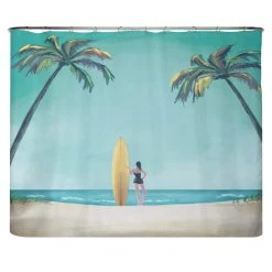 Arteneur Rideau de douche anti-moisi Californie - Polyester - Multicolore - 240 x 200 cm