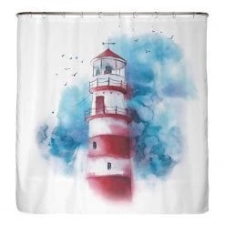 Arteneur Rideau de douche anti-moisissures Phare - Polyester - Multicolore