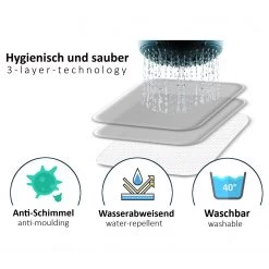 Arteneur Rideau de douche PS recyclé Palmier - Polyester - Multicolore - 200 x 220 cm -Accessoires de salle de bain Soldes 1000343475 220412 601 ICON DETAILS P000000001000343475 icon seal