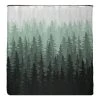 Arteneur Rideau de douche PS recyclé Sapin - Polyester - Vert - 200 x 220 cm