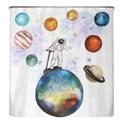 Arteneur Rideau de douche PS recyclé Astronaute - Polyester - Multicolore