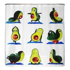 Arteneur Rideau de douche anti-moisi Avocado - Polyester - Multicolore