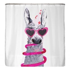 Arteneur Rideau de douche anti-moisissures Âne - Polyester - Multicolore