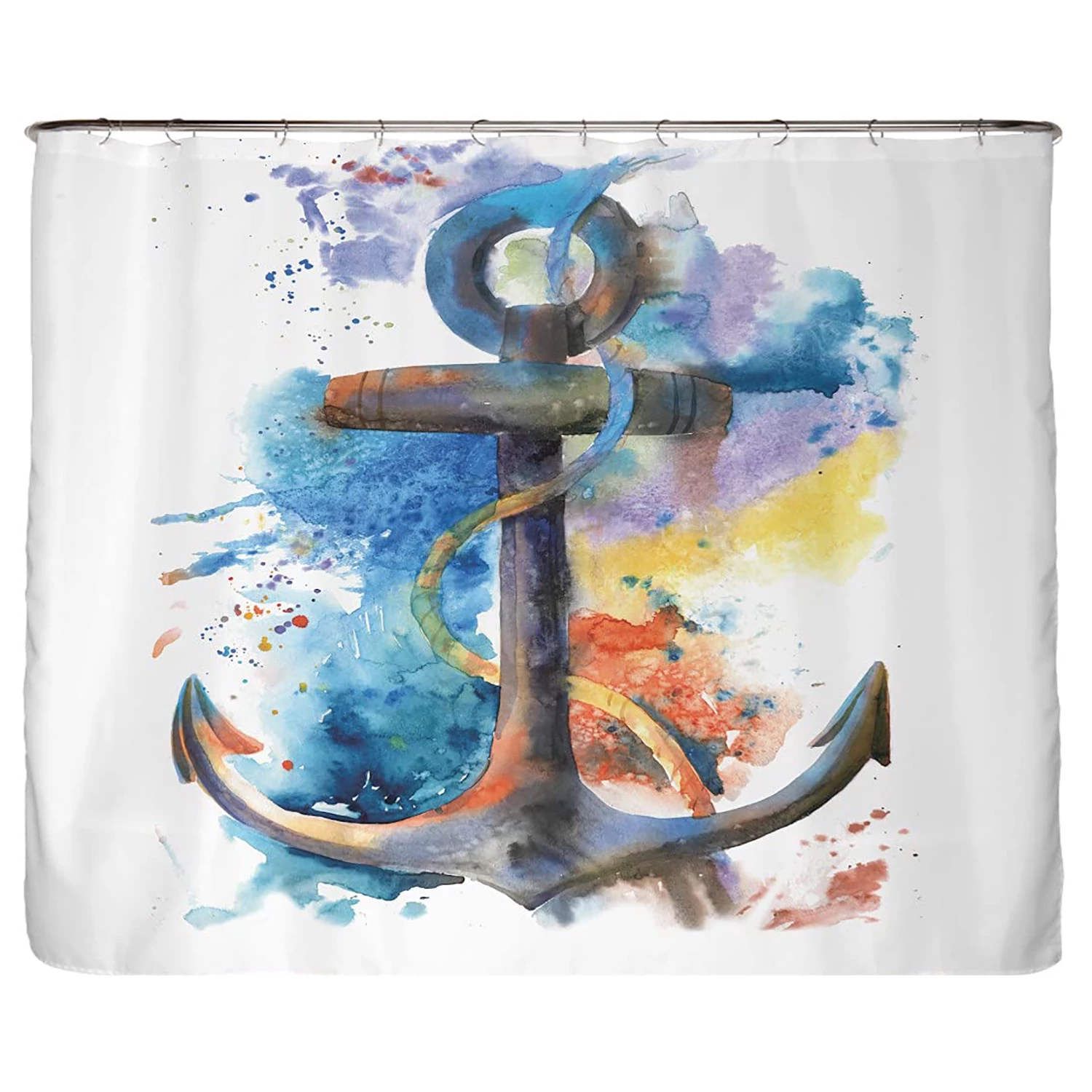 Arteneur Rideau de douche Ancre - Polyester - Multicolore - 240 x 200 cm 1 Arteneur Rideau de douche Ancre - Polyester - Multicolore - 240 x 200 cm