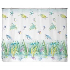 Arteneur Rideau de douche anti-moisissures Océan - Polyester - Multicolore - 240 x 200 cm