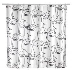 WENKO Rideau de douche Faces - Polyester - Multicolore