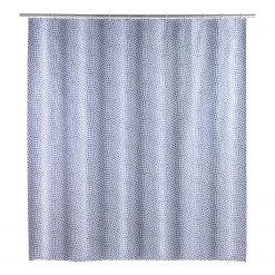WENKO Rideau de douche Sevilla - Éthylène-acétate de vinyle - Bleu / Blanc