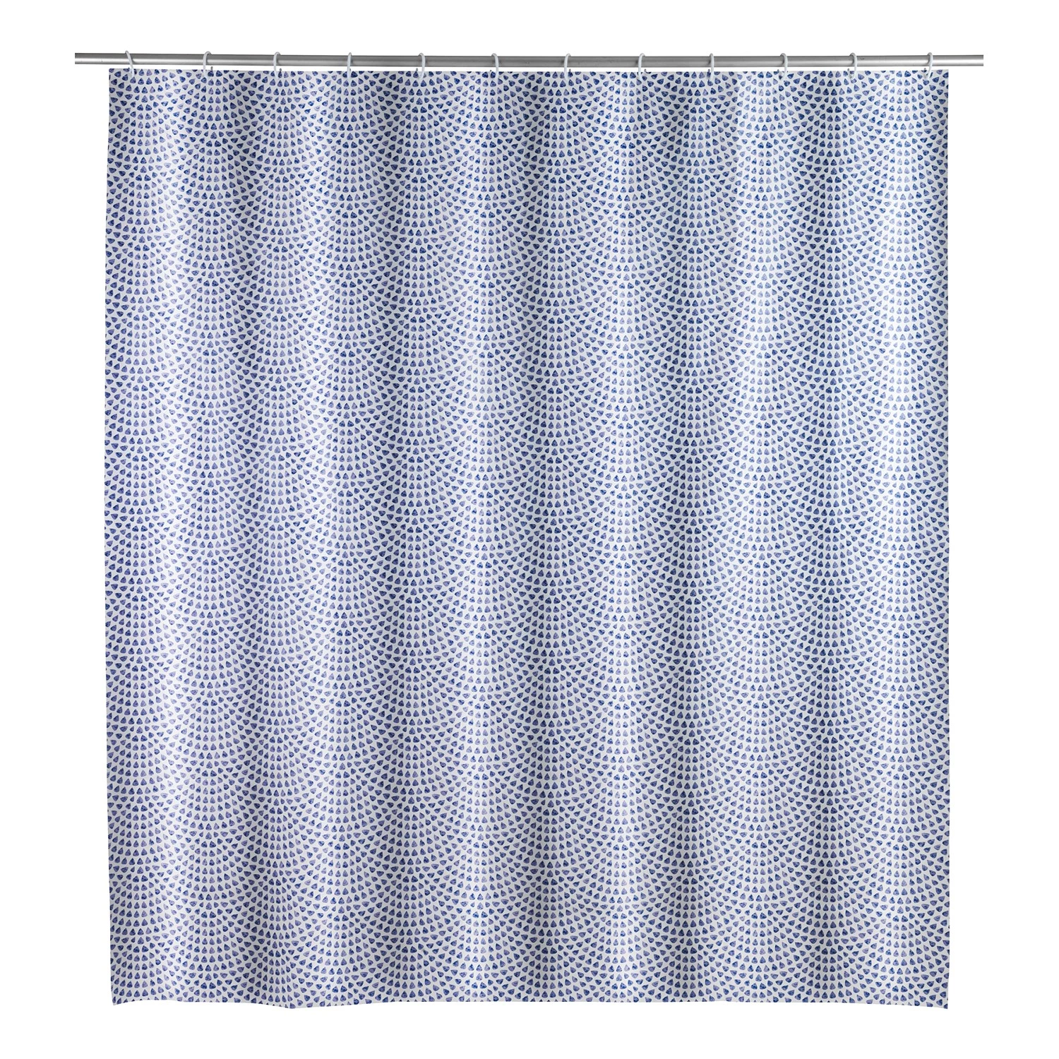 WENKO Rideau de douche Sevilla - Éthylène-acétate de vinyle - Bleu / Blanc 1 WENKO Rideau de douche Sevilla - Éthylène-acétate de vinyle - Bleu / Blanc