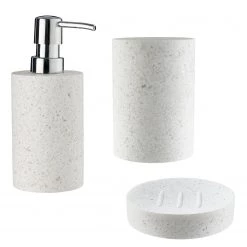 Butlers Distributeur de savon SAMOS - Polyrésine - Blanc -Accessoires de salle de bain Soldes 1000364946 220802 030 DETAILS P000000001000364946