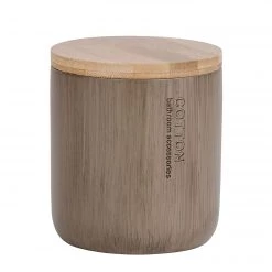 WENKO Accessoires de salle de bain Star - 2 éléments - Polyrésine / Bambou massif - Taupe / Bambou -Accessoires de salle de bain Soldes accessoire set palo 2 teilig bambus beige 4230464