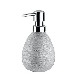 WENKO Accessoires de salle de bain Polaris - 3 éléments - Céramique - Argenté -Accessoires de salle de bain Soldes accessoire set polaris 3 teilig keramik silber 4230444