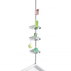 WENKO Étagère de douche Premium II - Aluminium / Matière synthétique - Argenté