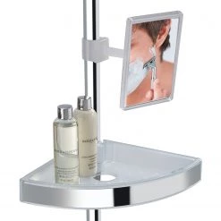 WENKO Étagère de douche Premium II - Aluminium / Matière synthétique - Argenté -Accessoires de salle de bain Soldes duschregal premium ii aluminium kunststoff 4557344