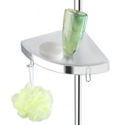 WENKO Étagère de douche Premium II - Aluminium / Matière synthétique - Argenté -Accessoires de salle de bain Soldes duschregal premium ii aluminium kunststoff 4557348