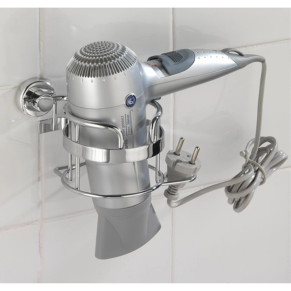 WENKO Porte sèche-cheveux Sion - Power-Loc 2 WENKO Porte sèche-cheveux Sion - Power-Loc – Image 2