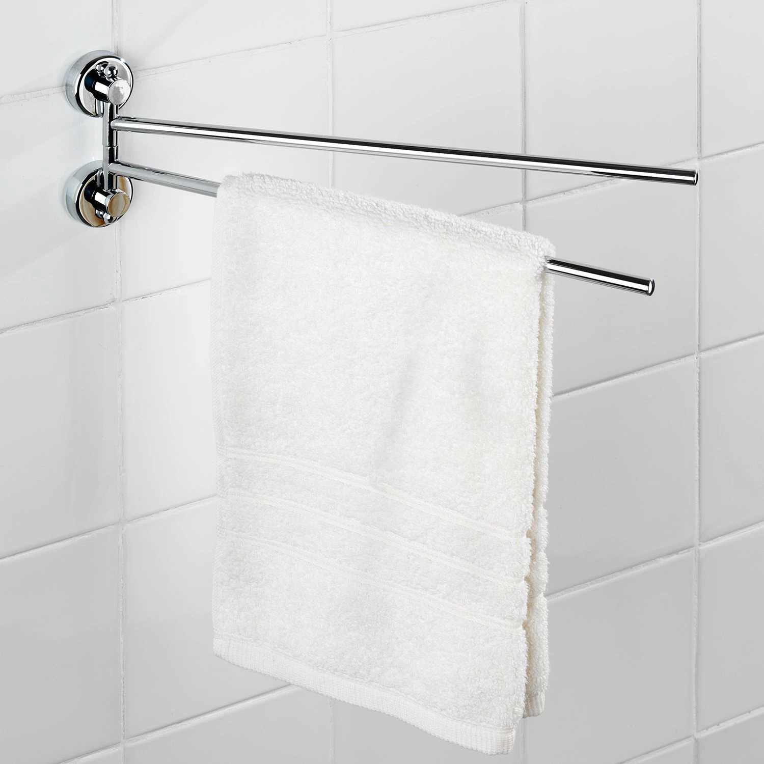 WENKO Porte-serviettes Duo Power-Loc - Acier - Chrome 2 WENKO Porte-serviettes Duo Power-Loc - Acier - Chrome – Image 2