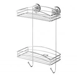 WENKO Étagère murale Boro Vacuum-Loc - Acier - Chrome