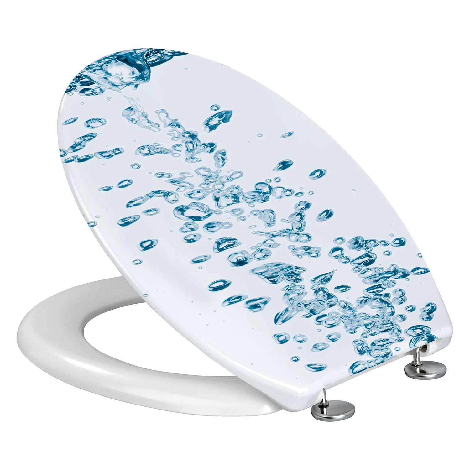 WENKO Abattant WC Soda - Résine thermodurcissable Duroplast - Blanc / Bleu 3 WENKO Abattant WC Soda - Résine thermodurcissable Duroplast - Blanc / Bleu – Image 3