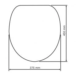 WENKO Abattant WC Star - Résine thermodurcissable Duroplast - Gris / Blanc -Accessoires de salle de bain Soldes wc sitz star duroplast grau weiss 4557192