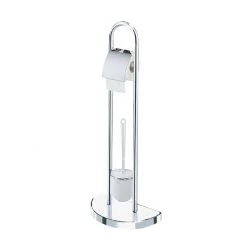 WENKO Ensemble pour WC - Peu encombrant - Chrome